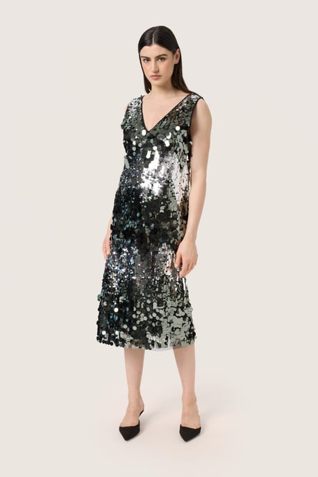 Jersey jurk Straight fit Silver Zig Zag silver - Image 1