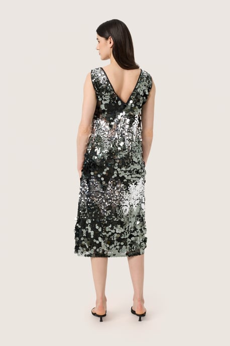 Jersey jurk Straight fit Silver Zig Zag silver - Image 2