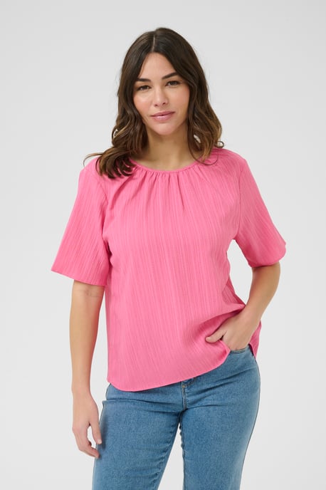 Blouse met korte mouwen Regular fit Azalea Pink CC pink - Image 3