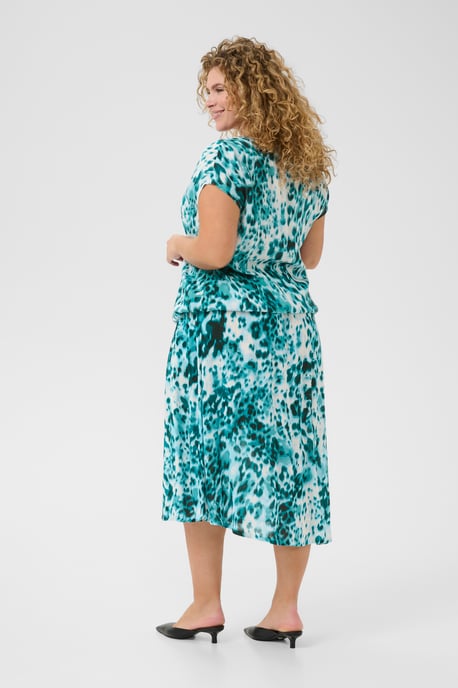 Mouwloos shirt Loose fit Teal Leopard Print - Image 3