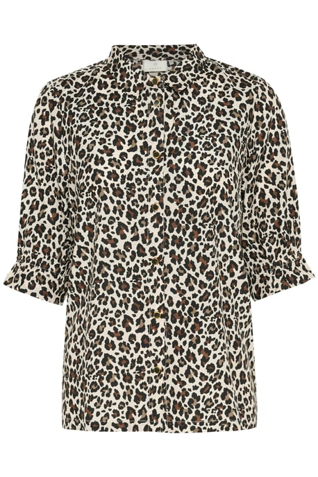 Blouse met korte mouwen Regular fit Multi Color Leo Print leopard - Image 4