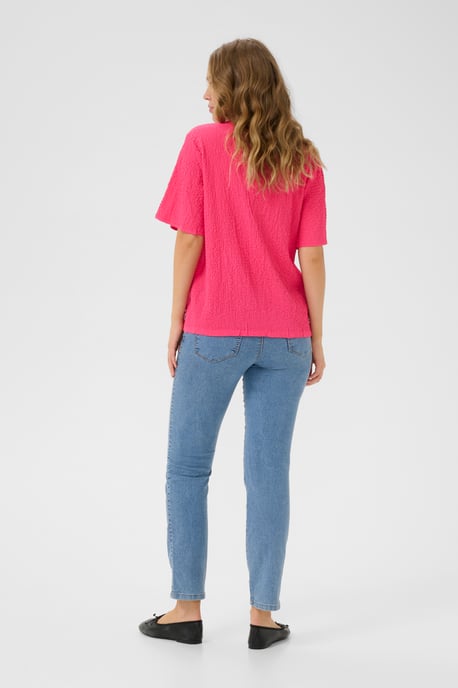 Blouse met korte mouwen Regular fit Raspberry pink - Image 2
