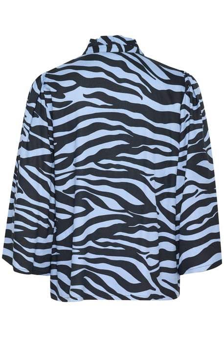 Blouse met korte mouwen Regular fit Blue / Black graphic - Image 5