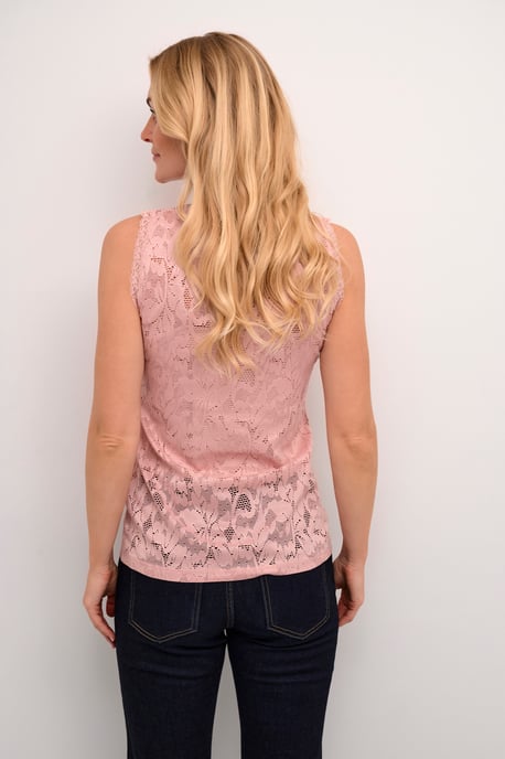 Mouwloos shirt Relaxed fit Pale Mauve rose - Image 3