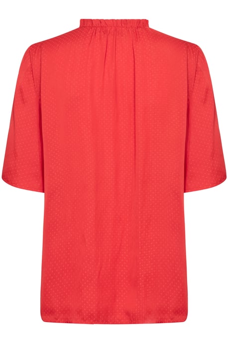 Blouse met korte mouwen Loose fit Flame Scarlet red - Image 5