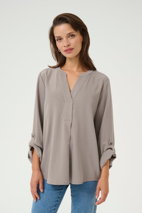 Blouse met korte mouwen Regular fit Steeple Gray grey - Image 5