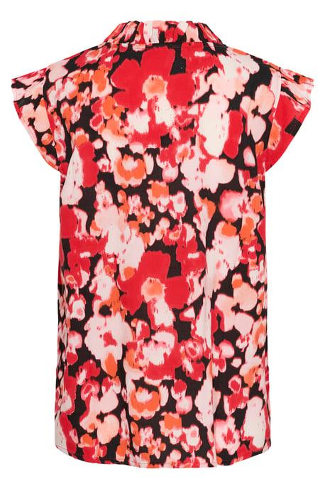 Blouse met korte mouwen Regular fit Red Toned Flower Print - Image 2