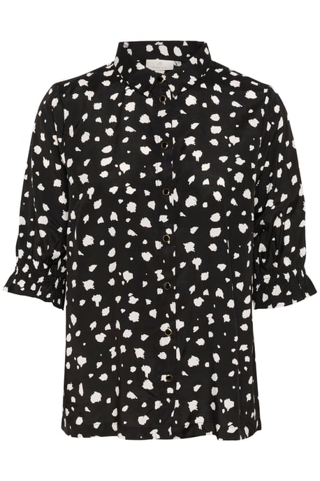 Blouse met korte mouwen Regular fit Black/White Abstract Print black white - Image 4