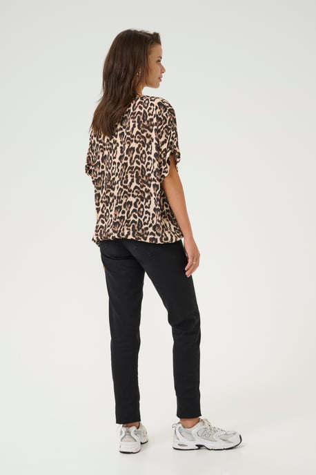 Mouwloos shirt Loose fit Naturel Leopard Print - Image 2