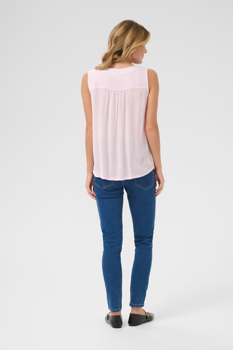 Mouwloos shirt Regular fit Snow lilac - Image 2