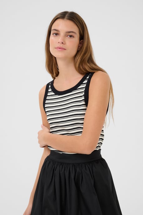 Jersey top Slim fit Ova black stripe black white - Image 3