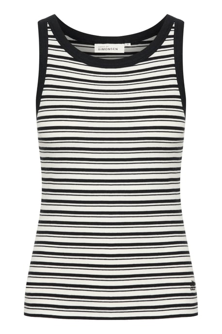Jersey top Slim fit Ova black stripe black white - Image 4