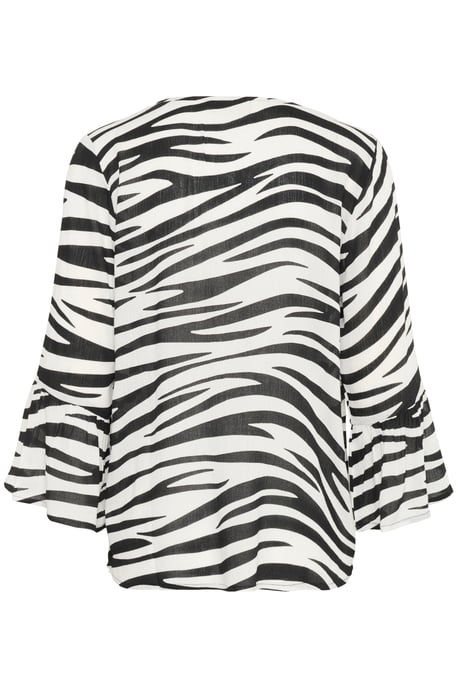 Blouse met korte mouwen Regular fit Chalk/Black Animal animal - Image 5