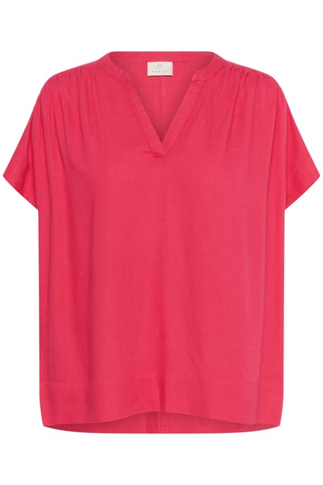 Blouse met korte mouwen Loose fit Raspberry pink - Image 4