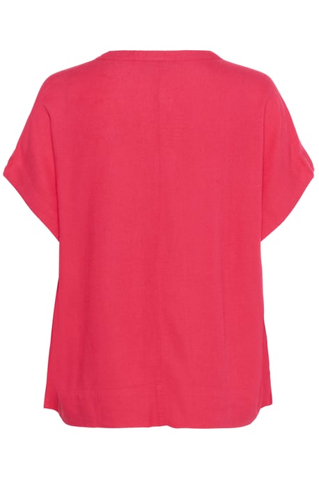 Blouse met korte mouwen Loose fit Raspberry pink - Image 5
