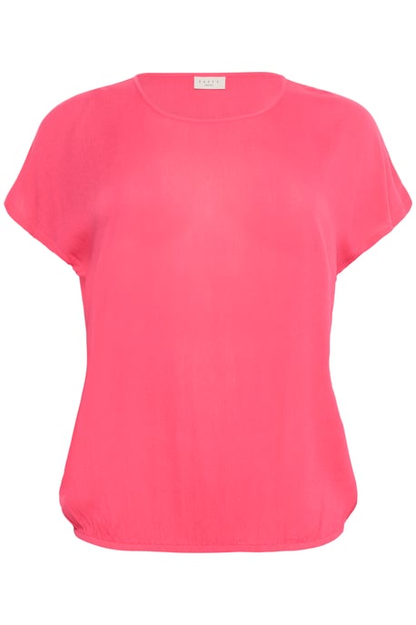 Blouse met korte mouwen Loose fit Raspberry pink - Image 4