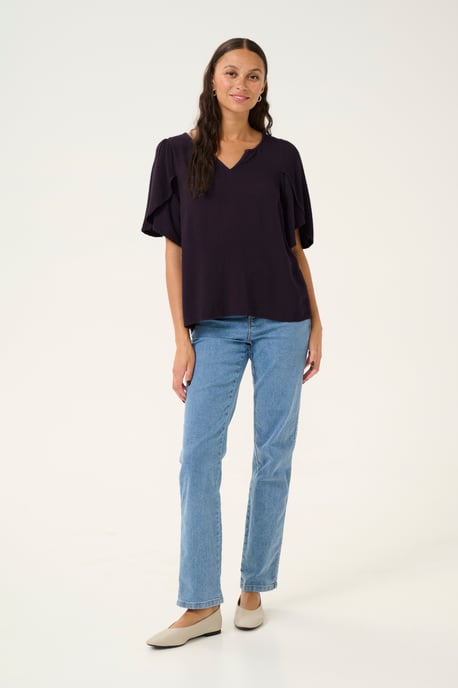Blouse met korte mouwen Loose fit Dawn Purple - Image 2