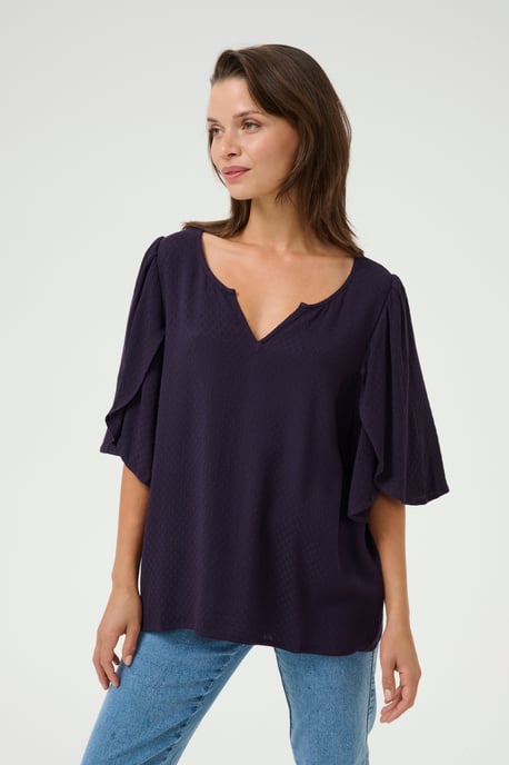 Blouse met korte mouwen Loose fit Dawn Purple - Image 5