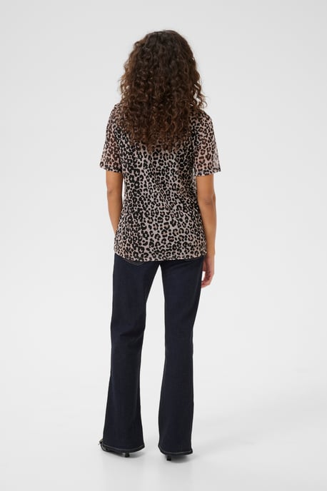 Blouse met korte mouwen Casual fit Leopard - Image 2