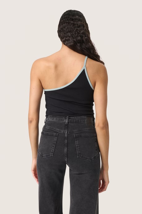 Jersey top Slim fit Black with Silver Blue - Image 3
