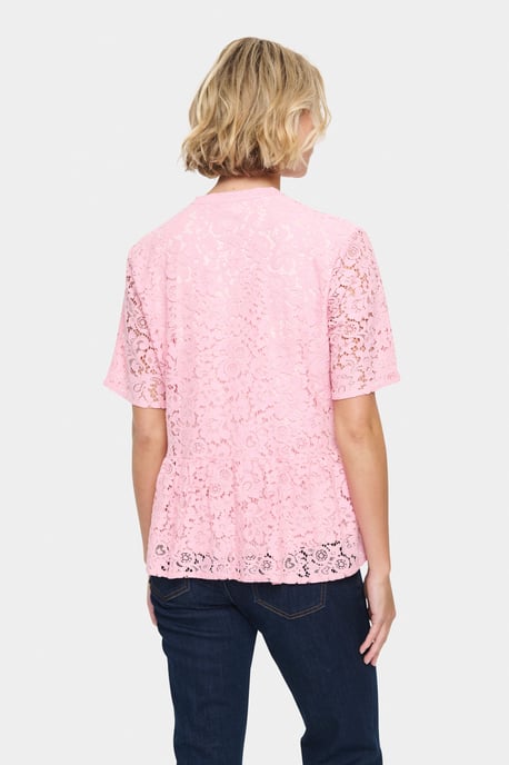 Blouse met korte mouwen Regular fit Pink Nectar rose - Image 5