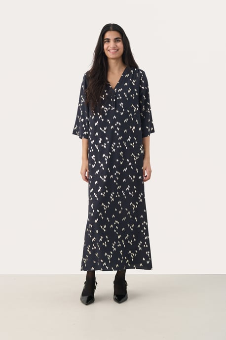 Jurk Regular fit Navy Foil Print navy - Image 1