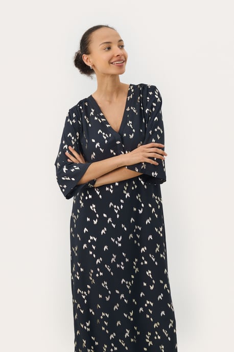 Jurk Regular fit Navy Foil Print navy - Image 4