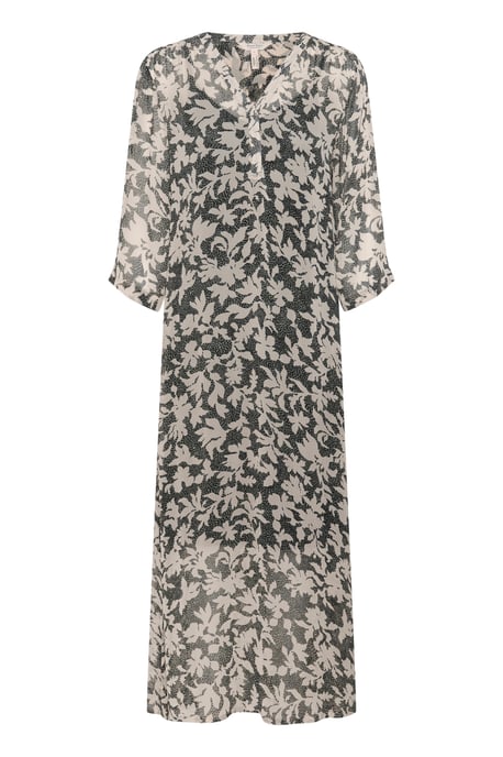 Jurk Regular fit Black Stitch Leaf print black multi - Image 5