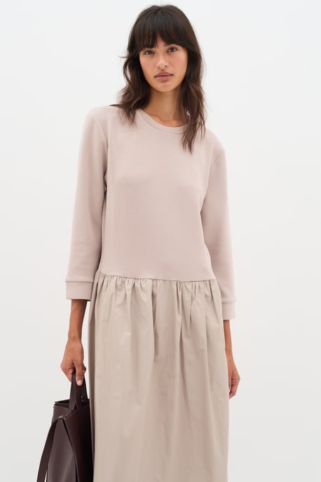 Jersey jurk Relaxed fit Clay beige - Image 5