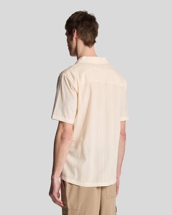 Lyle & Scott Broderie Resort Shirt - Beige - Image 3