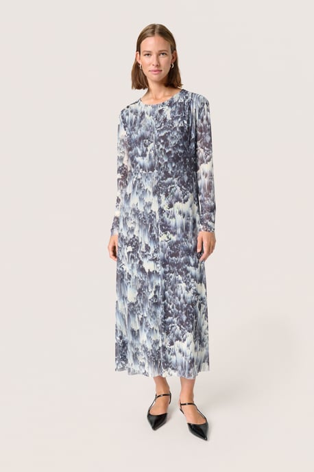 Jersey jurk A-shape Dark Navy Landscape Print multicolour - Image 1