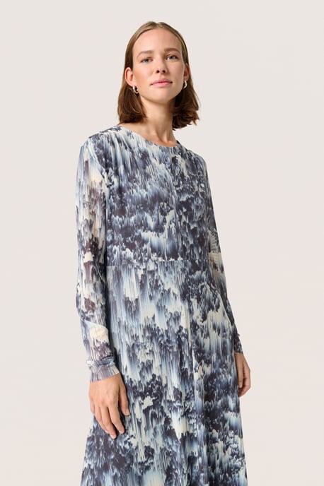 Jersey jurk A-shape Dark Navy Landscape Print multicolour - Image 3