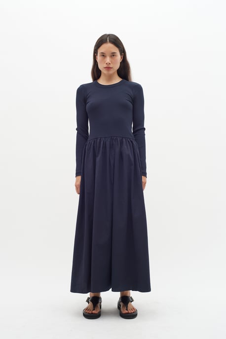 Jurk Slim fit Marine Blue - Image 2