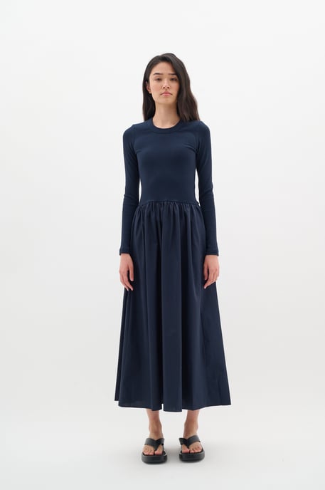 Jurk Slim fit Marine Blue - Image 3