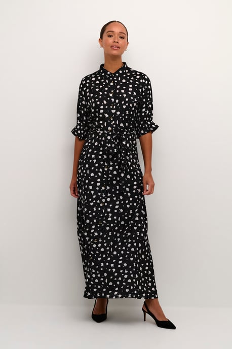 Jurk Regular fit Black/White Abstract Print black offwhite - Image 1