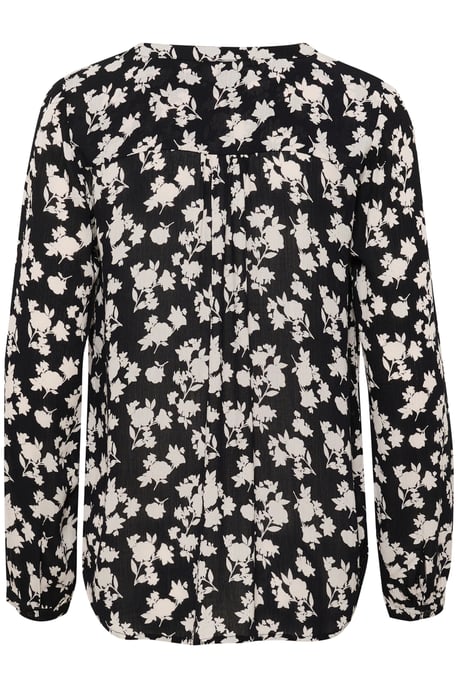 Blouse met lange mouwen Regular fit Black/Turtledove Flower Print - Image 5