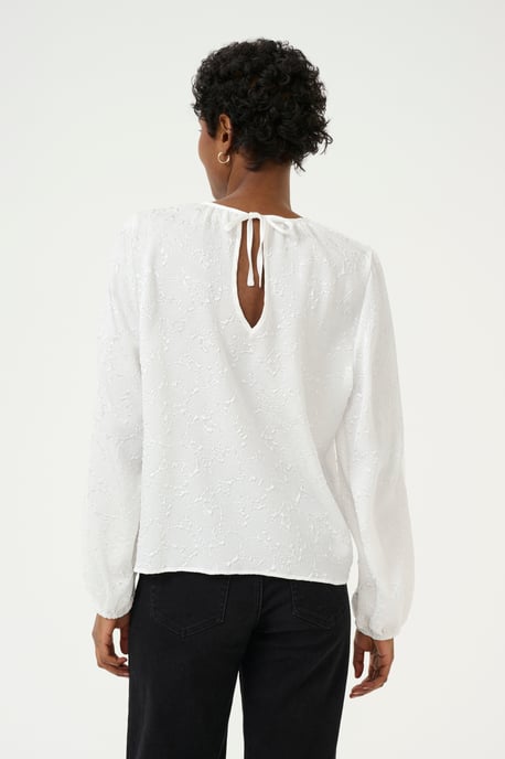 Blouse met lange mouwen Regular fit Chalk CC - Image 3