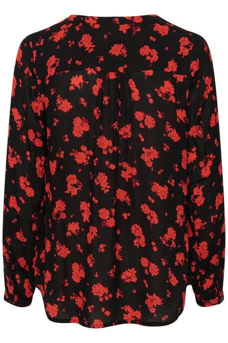 Blouse met lange mouwen Regular fit Black_Red Flower Print floral - Image 5