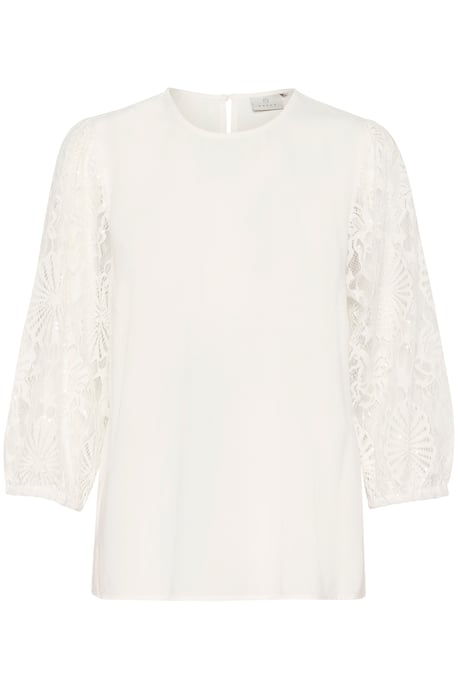 Blouse met lange mouwen Regular fit Chalk white - Image 4