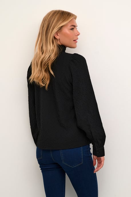 Blouse met lange mouwen Regular fit Black Deep - Image 3