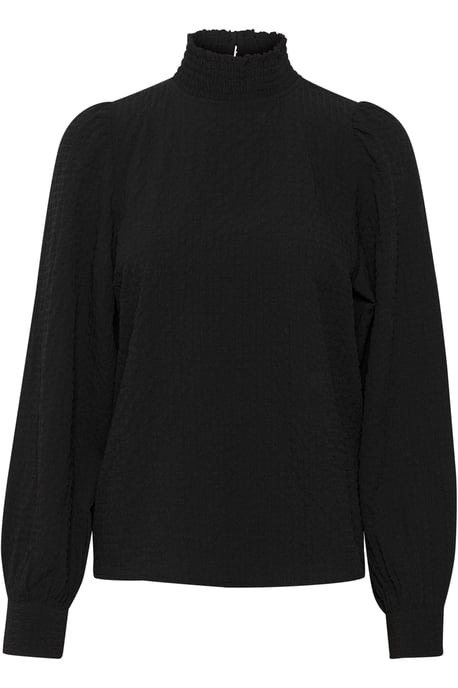 Blouse met lange mouwen Regular fit Black Deep - Image 4