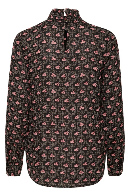 Blouse met lange mouwen Regular fit Black_Rosa Flowers floral - Image 5