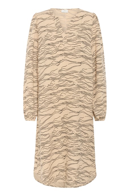 Blouse met lange mouwen Regular fit Nomad w. Black Deep graphic beige - Image 4