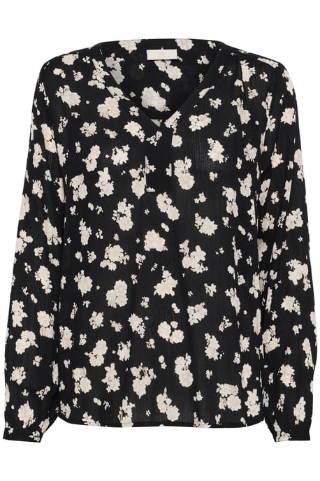 Blouse met lange mouwen Regular fit Black/White Flower Print floral - Image 4