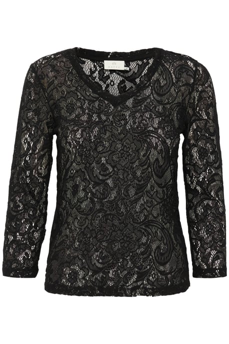 Blouse met lange mouwen Regular fit Black - Image 4