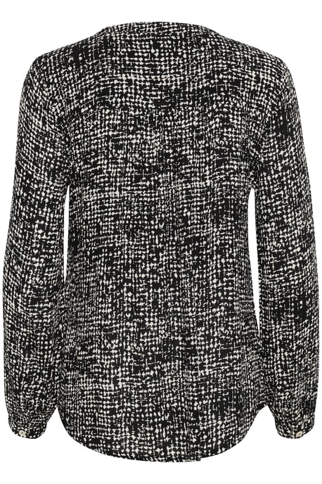 Blouse met lange mouwen Regular fit Black/Turtledove Graphic Dot black white - Image 5