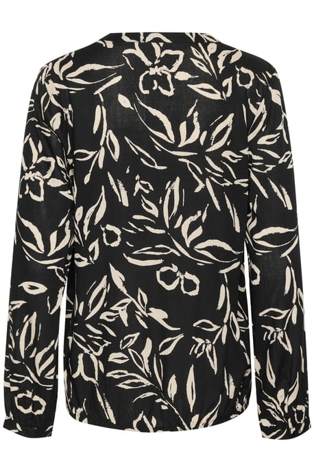 Blouse met lange mouwen Regular fit Black/Sand Painted Flower - Image 5