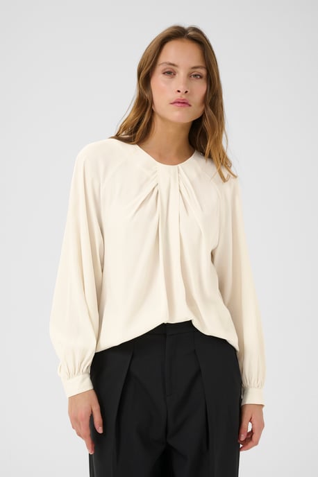 Blouse met lange mouwen Regular fit Whisper White - Image 3