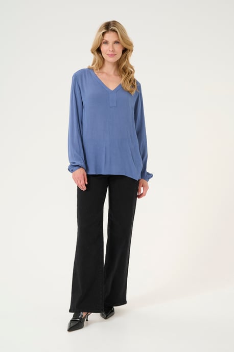 Blouse met lange mouwen Regular fit Blue Indigo - Image 1