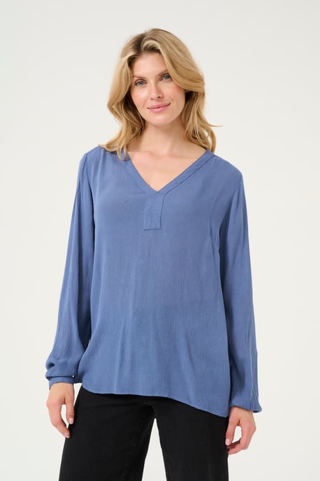 Blouse met lange mouwen Regular fit Blue Indigo - Image 2